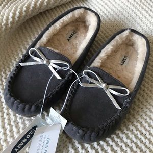 Faux fur slippers